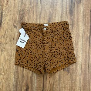 Sunday Best Cheetah Print Booty Shorts